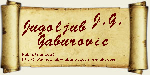 Jugoljub Gaburović vizit kartica